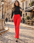 Leggings Acampanados de Cintura Alta con Cuatro Bolsillos 0