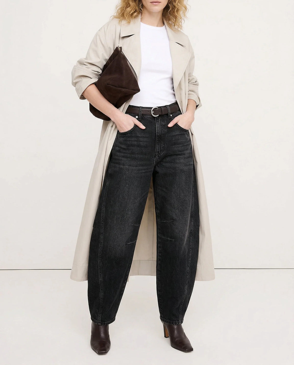 Pantalón Vaquero de Talle Alto con Pierna Ancha y Corte Acampanado 4