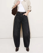 Pantalón Vaquero de Talle Alto con Pierna Ancha y Corte Acampanado 6