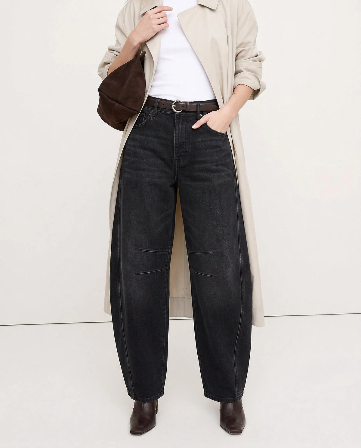 Pantalón Vaquero de Talle Alto con Pierna Ancha y Corte Acampanado 6
