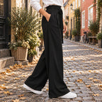Pantalón de Pierna Ancha con Cintura Alta y Cordón Ajustable 3