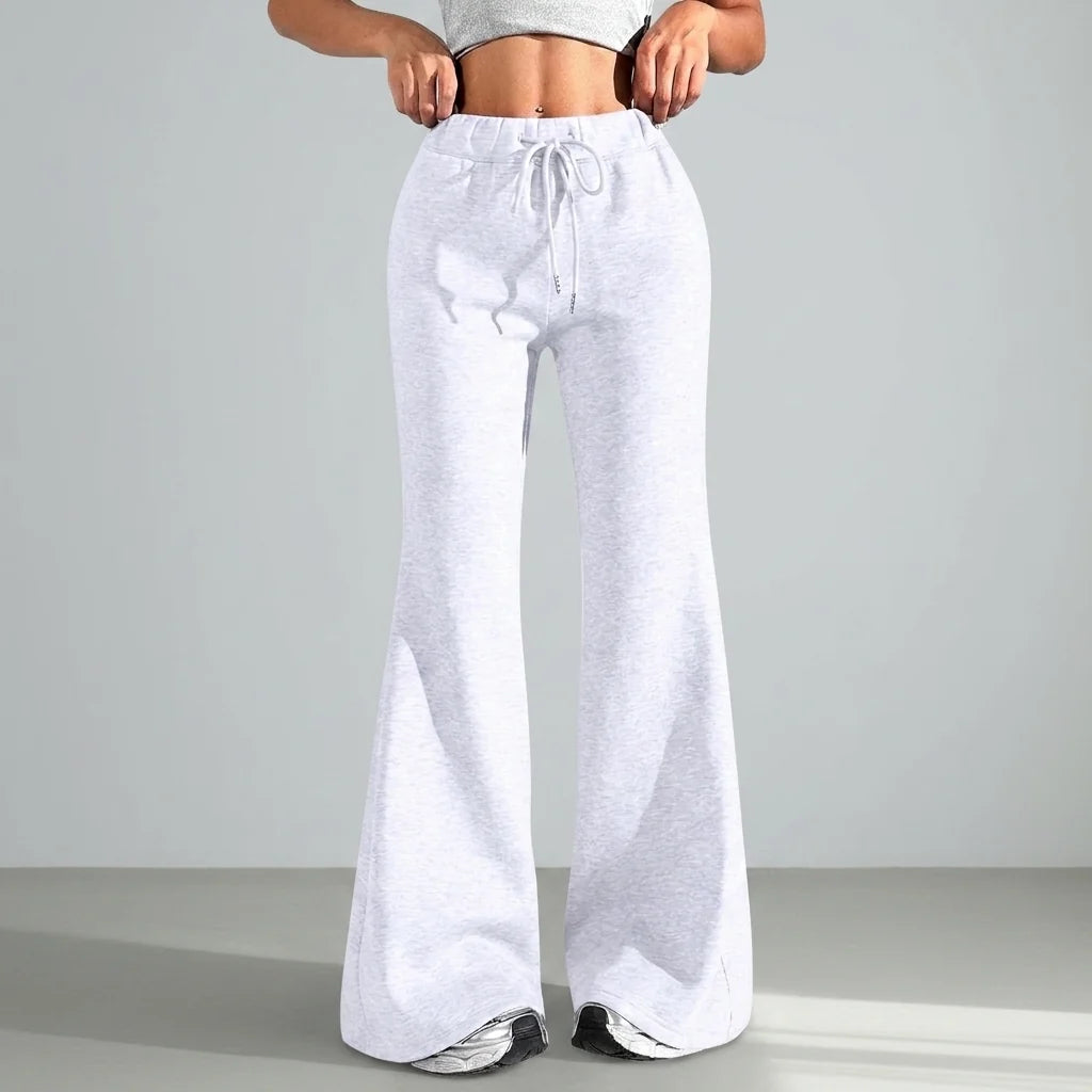 Pantalones Deportivos Acampanados con Cordón y Cintura Elástica 3