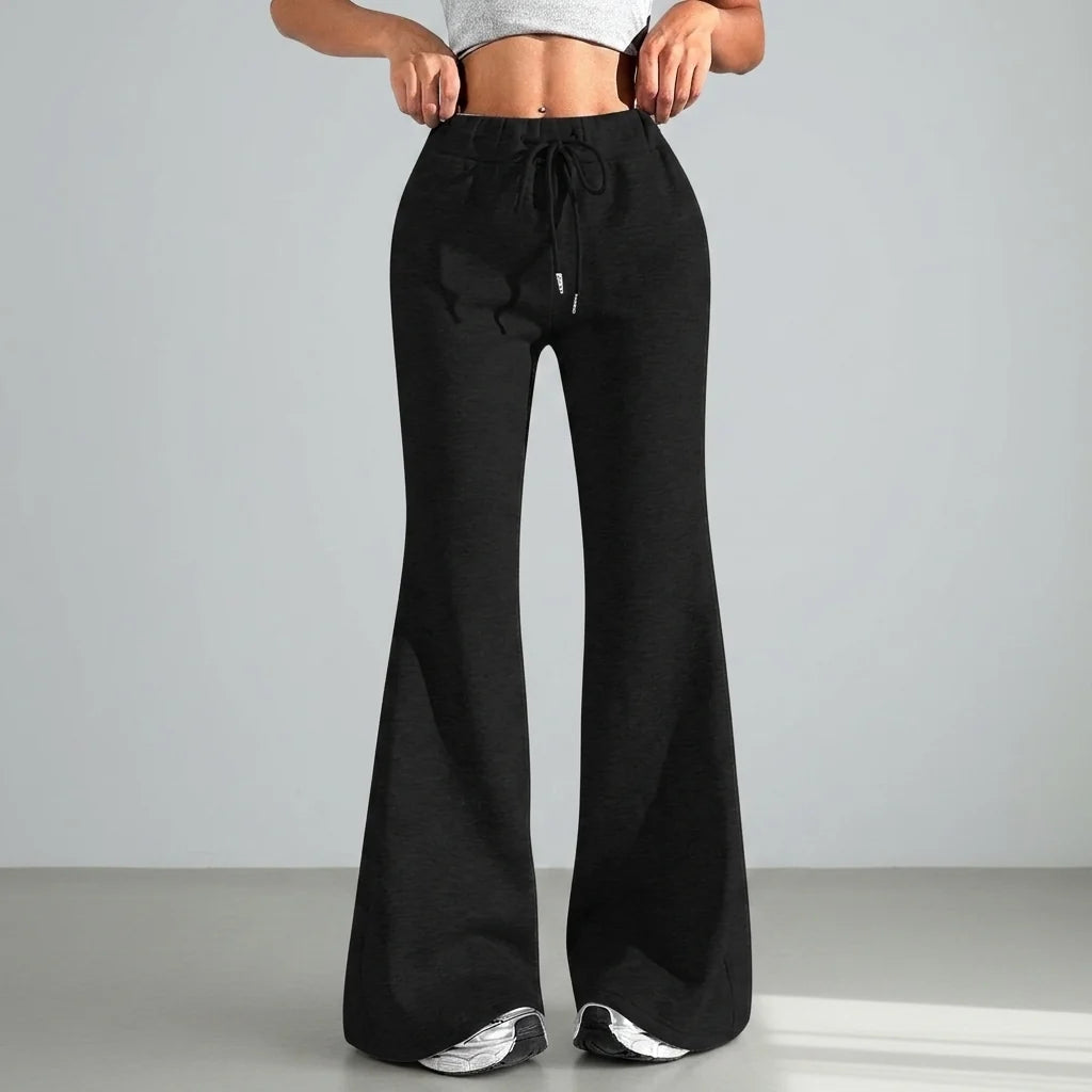 Pantalones Deportivos Acampanados con Cordón y Cintura Elástica 4