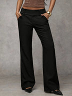 Pantalones Palazzo de Cintura Alta y Corte Fluido 0
