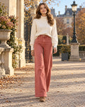 Pantalones Vaqueros de Mujer de Talle Alto y Pierna Ancha 0
