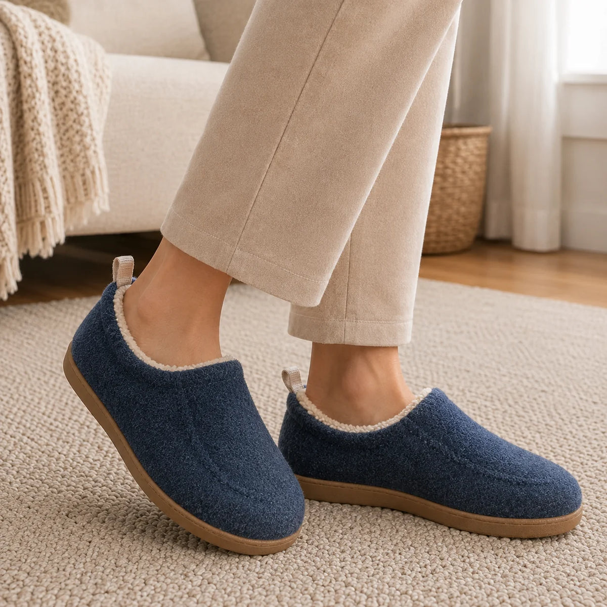 Pantuflas con Forro Polar y Diseño sin Cordones 2