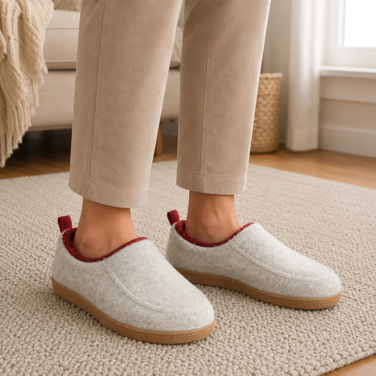 Pantuflas con Forro Polar y Diseño sin Cordones 4