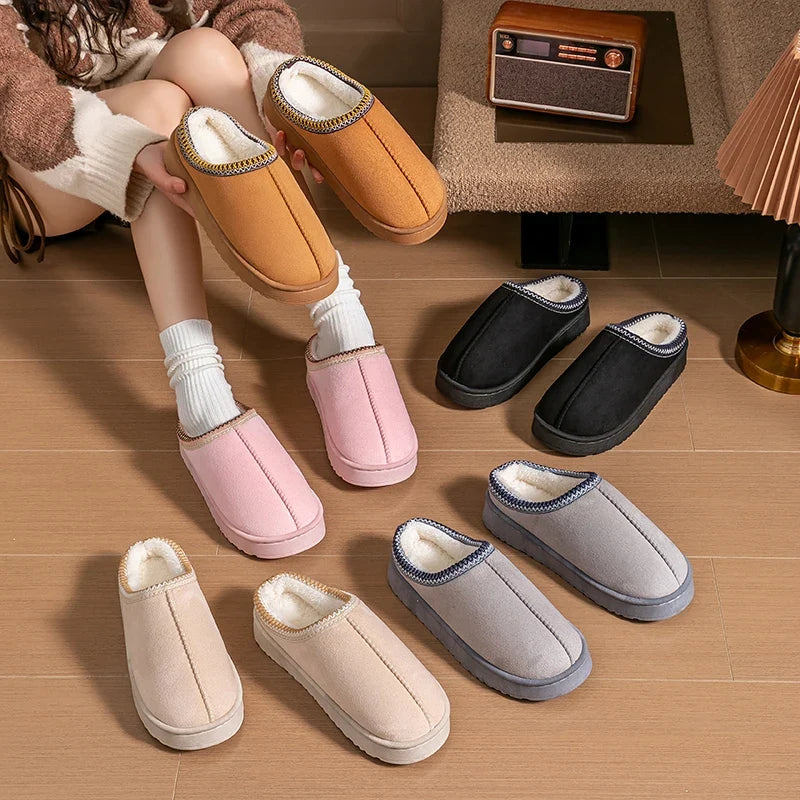 Pantuflas para Mujer con Forro de Felpa y Suela Gruesa Antideslizante 6