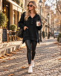 Sudadera Holgada con Cuello Henley Abotonado 0