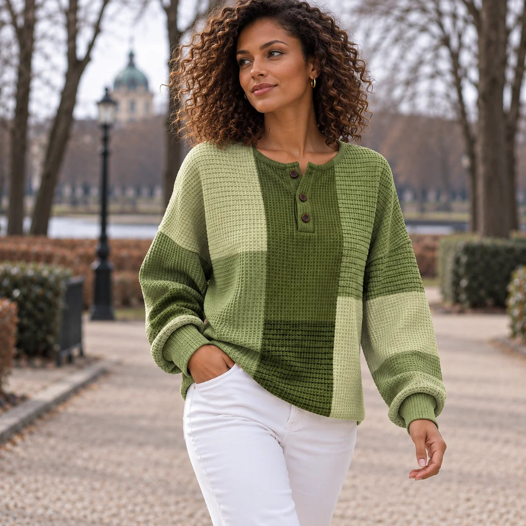Top de Punto Patchwork con Corte Amplio 1