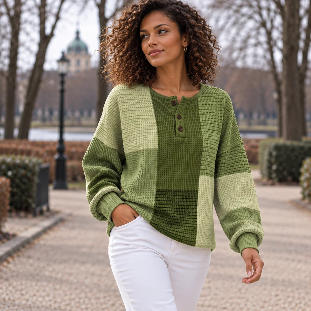 Top de Punto Patchwork con Corte Amplio 1