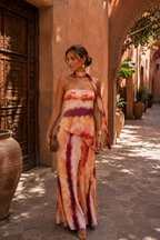 Vestido Largo Estampado con Escote Palabra de Honor 2