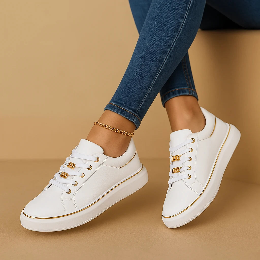 Zapatillas con Detalle Dorado y Plantilla Reforzada 0