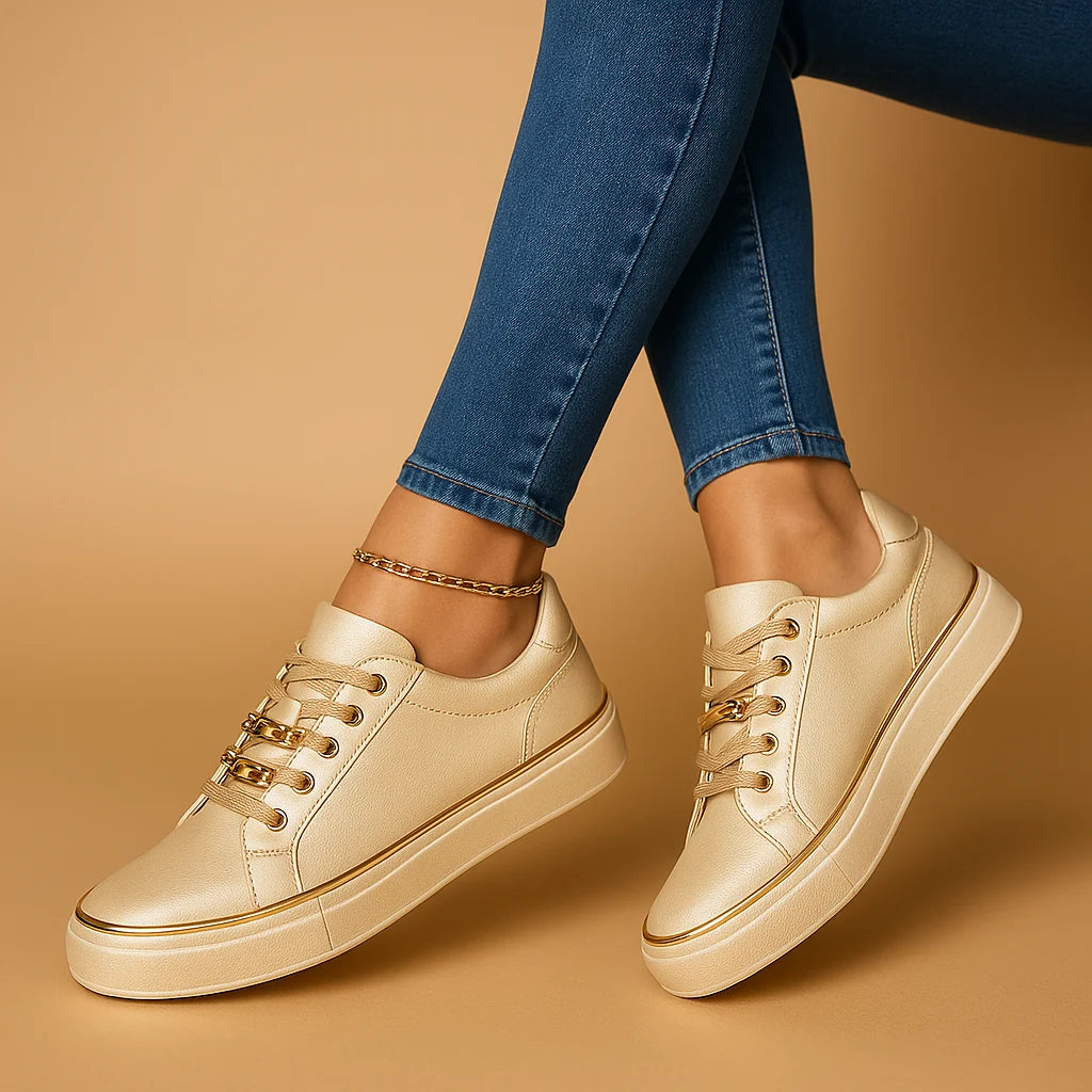Zapatillas con Detalle Dorado y Plantilla Reforzada 1