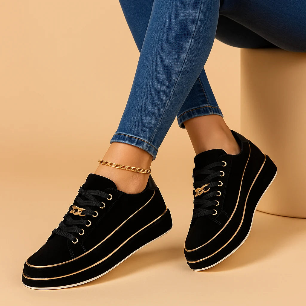 Zapatillas con Detalle Dorado y Plantilla Reforzada 2
